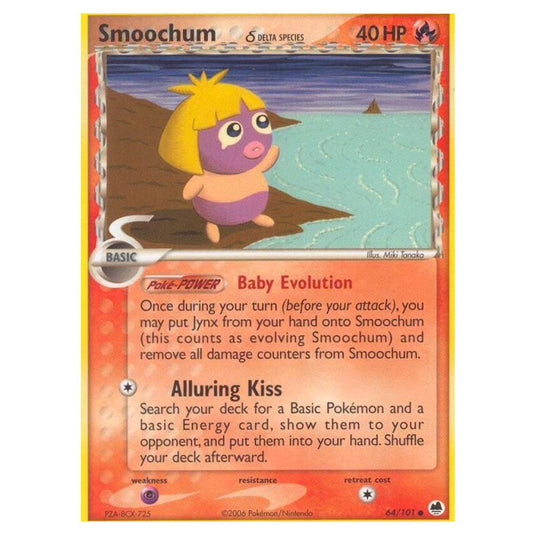 Pokemon - EX Dragon Frontiers - Smoochum δ Delta Species - 064