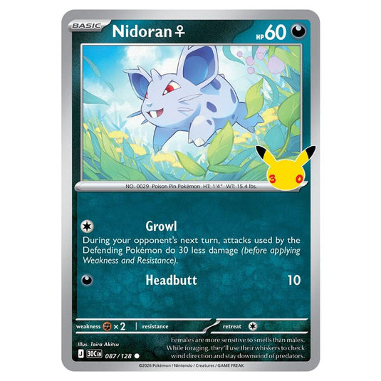 Pokemon - 30th Celebration - Nidoran - 087/128