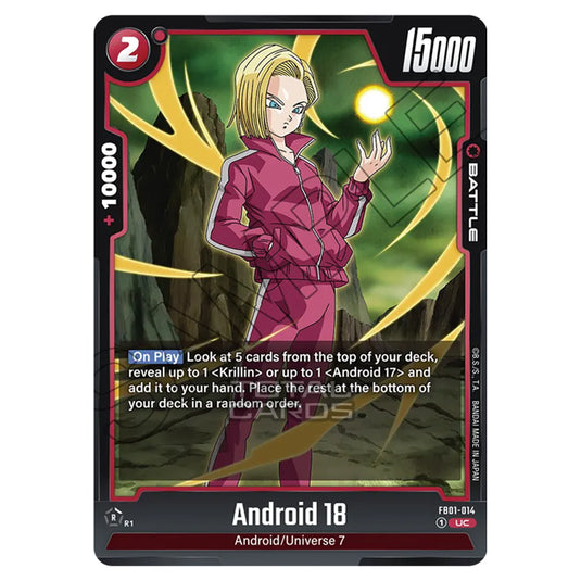 Dragon Ball Super - Fusion World - FB01 - Awakened Pulse - Android 18 (Uncommon) - FB01-014