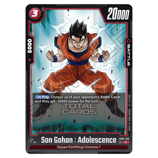 Dragon Ball Super - Fusion World - FB01 - Awakened Pulse - Son Gohan : Adolescence (Rare) - FB01-016