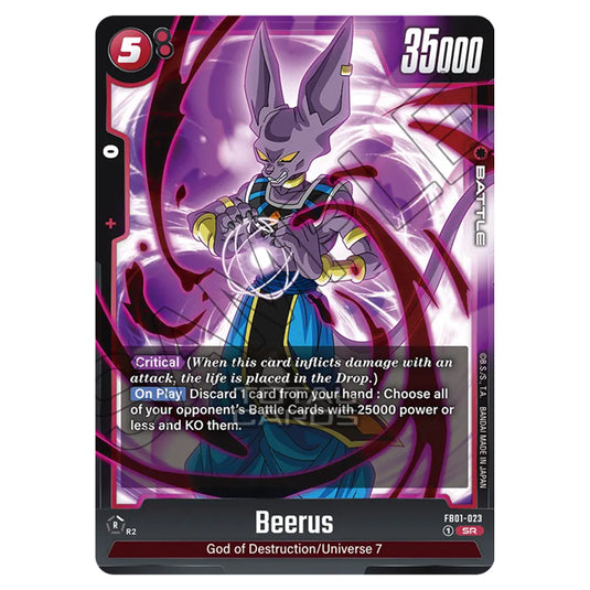 Dragon Ball Super - Fusion World - FB01 - Awakened Pulse - Beerus (Super Rare) - FB01-023