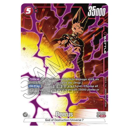 Dragon Ball Super - Fusion World - FB01 - Awakened Pulse - Beerus (Super Rare) - FB01-023a