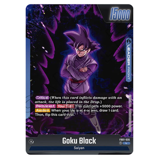 Dragon Ball Super - Fusion World - FB01 - Awakened Pulse - Goku Black (Leader) - FB01-035