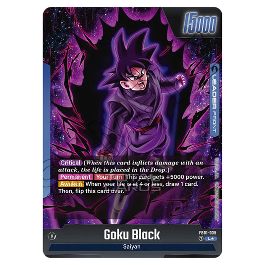 Dragon Ball Super - Fusion World - FB01 - Awakened Pulse - Goku Black (Leader) - FB01-035a