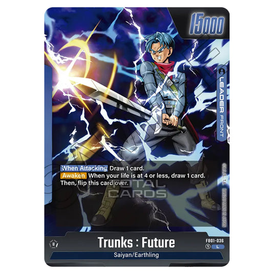 Dragon Ball Super - Fusion World - FB01 - Awakened Pulse - Trunks : Future (Leader) - FB01-036