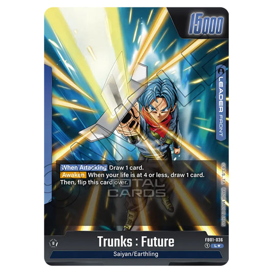 Dragon Ball Super - Fusion World - FB01 - Awakened Pulse - Trunks : Future (Leader) - FB01-036a