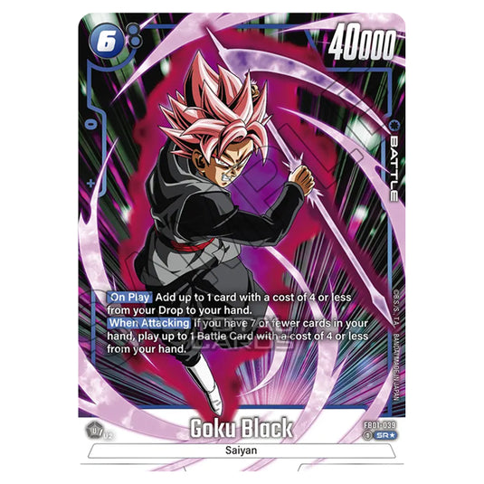 Dragon Ball Super - Fusion World - FB01 - Awakened Pulse - Goku Black (Super Rare) - FB01-039a