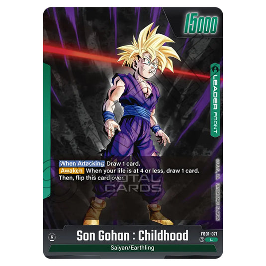 Dragon Ball Super - Fusion World - FB01 - Awakened Pulse - Son Gohan : Childhood (Leader) - FB01-071