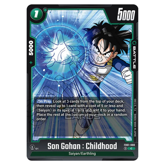 Dragon Ball Super - Fusion World - FB01 - Awakened Pulse - Son Gohan : Childhood (Common) - FB01-088