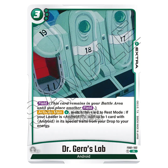 Dragon Ball Super - Fusion World - FB01 - Awakened Pulse - Dr. Gero's Lab (Rare) - FB01-102