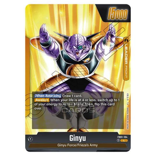 Dragon Ball Super - Fusion World - FB01 - Awakened Pulse - Ginyu (Leader) - FB01-104