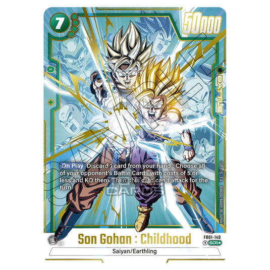 Dragon Ball Super - Fusion World - FB01 - Awakened Pulse - Son Gohan : Childhood (Secret Rare) - FB01-140a