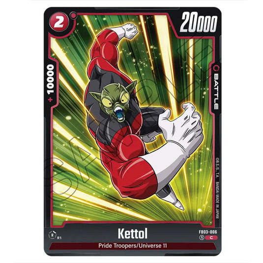 Kettol FB03-006 card from the Dragon Ball Super Card Game Fusion World set FB03 - Raging Roar