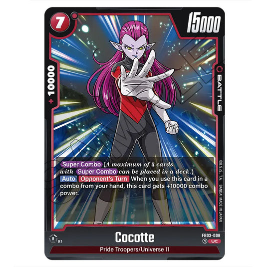 Cocotte FB03-008 card from the Dragon Ball Super Card Game Fusion World set FB03 - Raging Roar