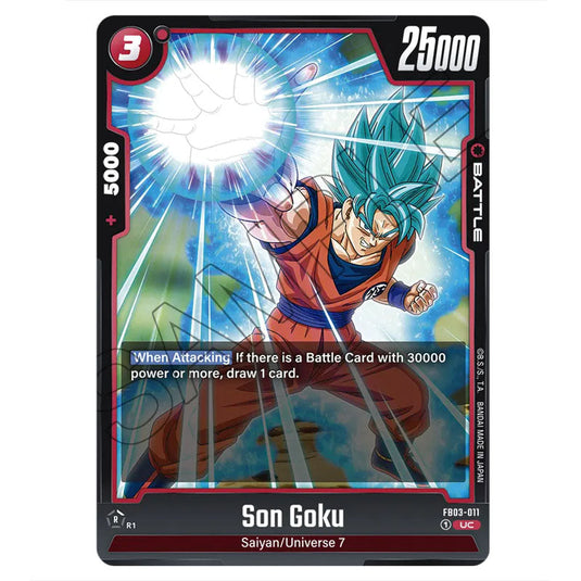 Son Goku FB03-011 card from the Dragon Ball Super Card Game Fusion World set FB03 - Raging Roar