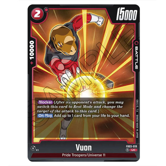 Vuon FB03-019 card from the Dragon Ball Super Card Game Fusion World set FB03 - Raging Roar