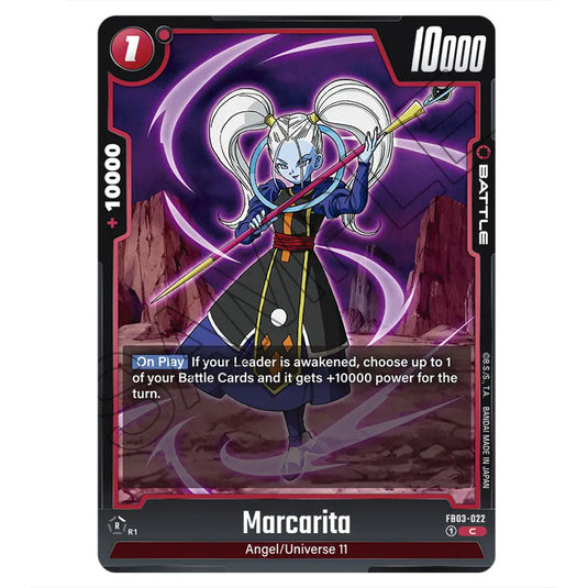 Marcarita FB03-022 card from the Dragon Ball Super Card Game Fusion World set FB03 - Raging Roar