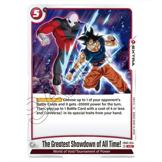 The Greatest Showdown of All Time! FB03-024 card from the Dragon Ball Super Card Game Fusion World set FB03 - Raging Roar