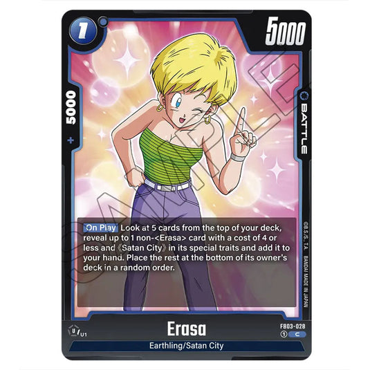 Erasa FB03-028 card from the Dragon Ball Super Card Game Fusion World set FB03 - Raging Roar