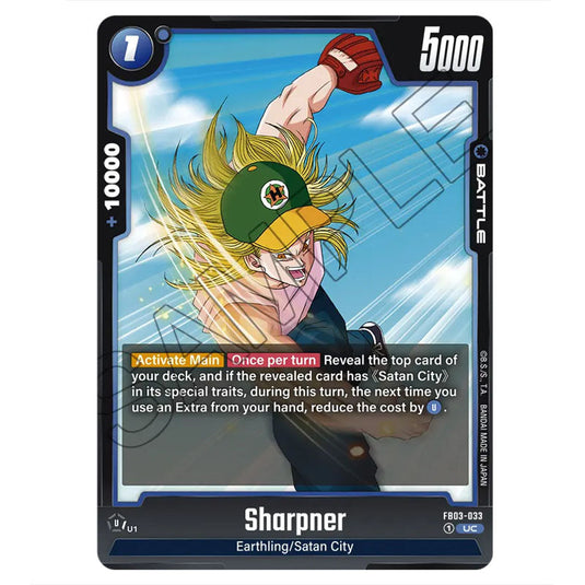 Sharpner FB03-033 card from the Dragon Ball Super Card Game Fusion World set FB03 - Raging Roar