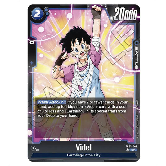 Videl FB03-042a card from the Dragon Ball Super Card Game Fusion World set FB03 - Raging Roar