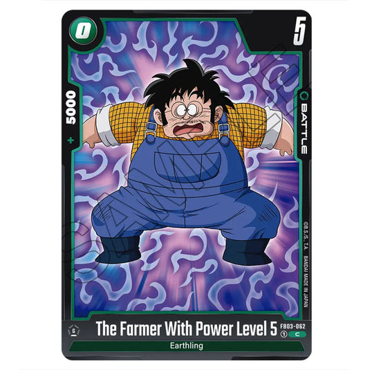 The Farmer With Power Level 5 FB03-062 card from the Dragon Ball Super Card Game Fusion World set FB03 - Raging Roar