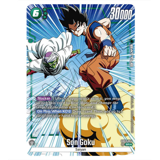 Son Goku FB03-064b card from the Dragon Ball Super Card Game Fusion World set FB03 - Raging Roar