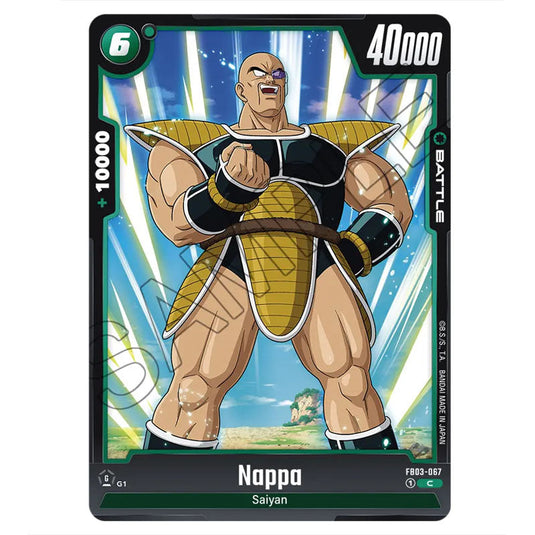 Nappa FB03-067 card from the Dragon Ball Super Card Game Fusion World set FB03 - Raging Roar