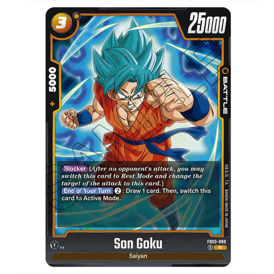 Son Goku FB03-080 card from the Dragon Ball Super Card Game Fusion World set FB03 - Raging Roar