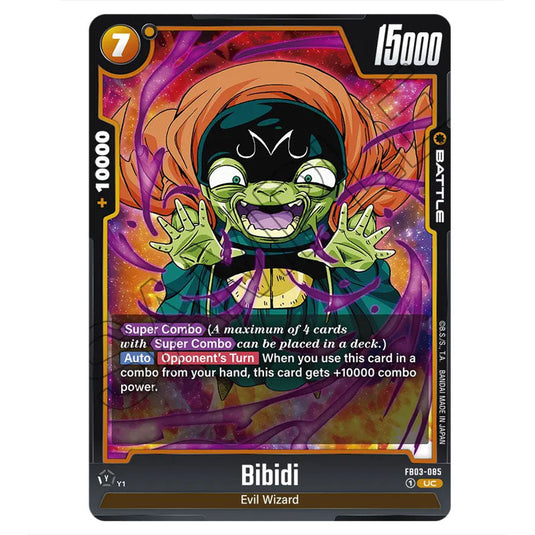 Bibidi FB03-085 card from the Dragon Ball Super Card Game Fusion World set FB03 - Raging Roar