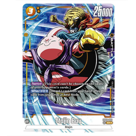 Majin Buu FB03-093b card from the Dragon Ball Super Card Game Fusion World set FB03 - Raging Roar