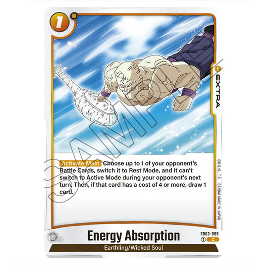 Energy Absorption FB03-099 card from the Dragon Ball Super Card Game Fusion World set FB03 - Raging Roar