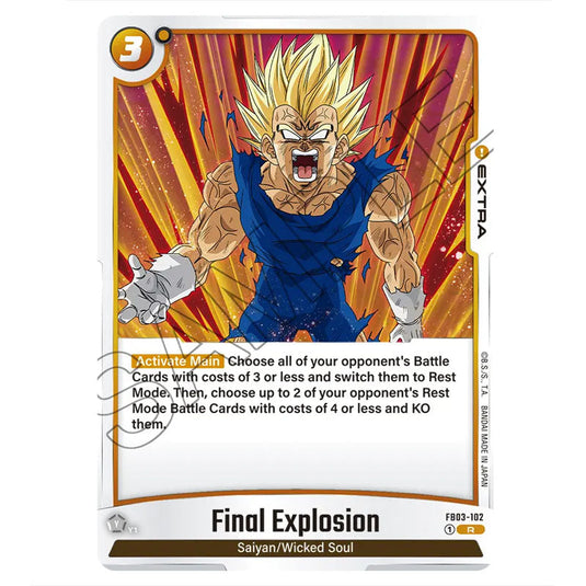 Final Explosion FB03-102 card from the Dragon Ball Super Card Game Fusion World set FB03 - Raging Roar