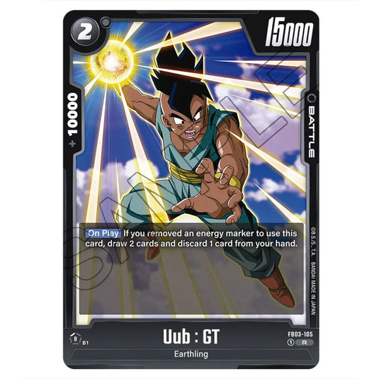 Uub : GT FB03-105 card from the Dragon Ball Super Card Game Fusion World set FB03 - Raging Roar