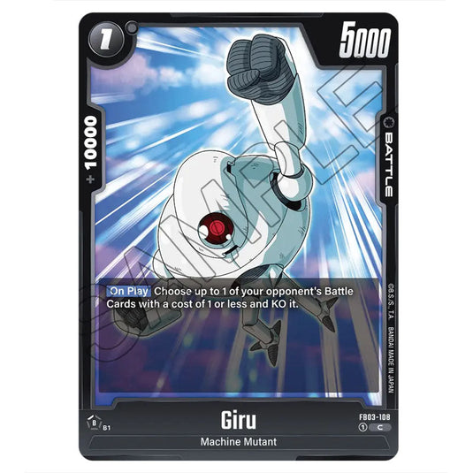 Giru FB03-108 card from the Dragon Ball Super Card Game Fusion World set FB03 - Raging Roar