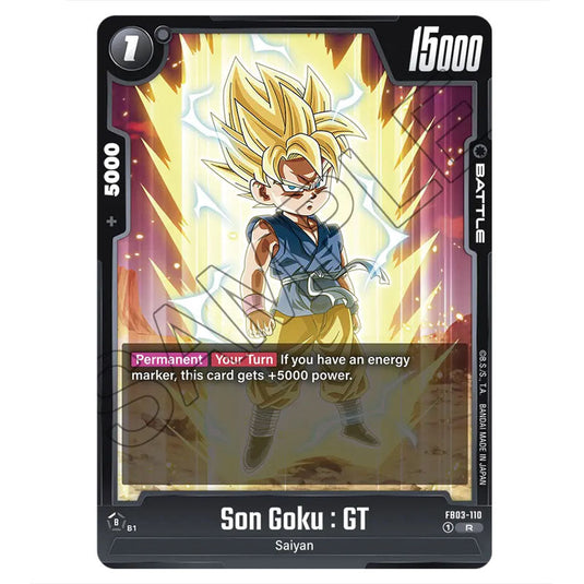 Son Goku : GT FB03-110 card from the Dragon Ball Super Card Game Fusion World set FB03 - Raging Roar