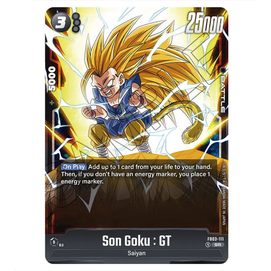 Son Goku : GT FB03-111a card from the Dragon Ball Super Card Game Fusion World set FB03 - Raging Roar