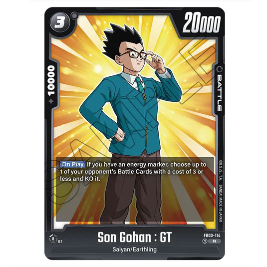 Son Gohan : GT FB03-114 card from the Dragon Ball Super Card Game Fusion World set FB03 - Raging Roar