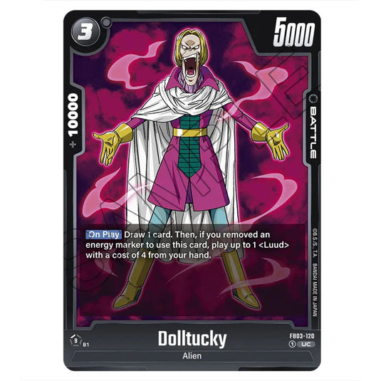 Dolltucky FB03-120 card from the Dragon Ball Super Card Game Fusion World set FB03 - Raging Roar