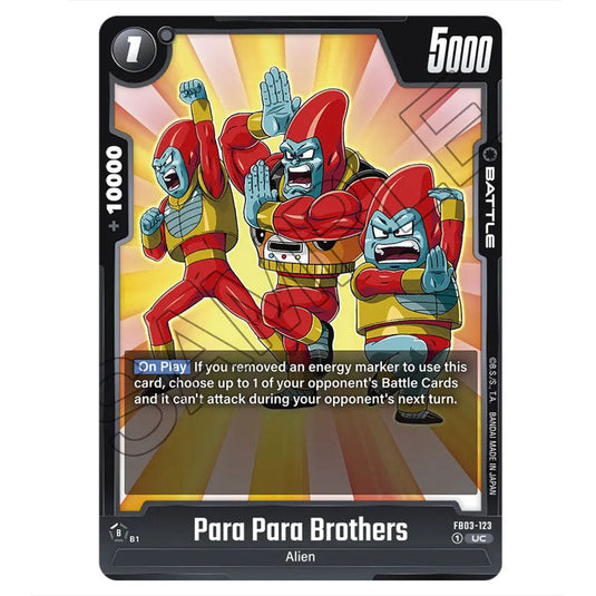 Para Para Brothers FB03-123 card from the Dragon Ball Super Card Game Fusion World set FB03 - Raging Roar