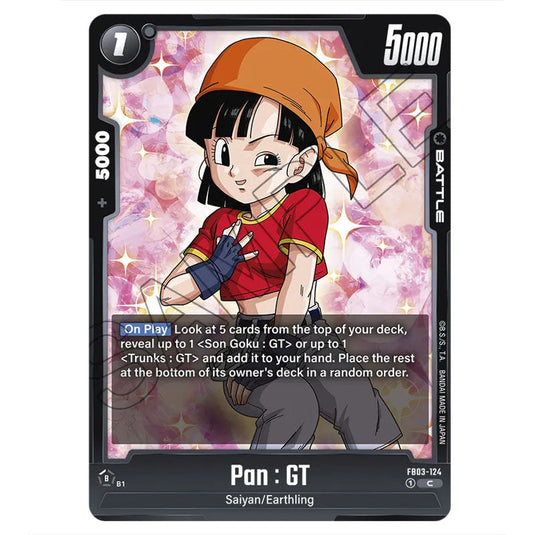 Pan : GT FB03-124 card from the Dragon Ball Super Card Game Fusion World set FB03 - Raging Roar