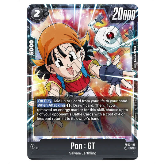 Pan : GT FB03-125a card from the Dragon Ball Super Card Game Fusion World set FB03 - Raging Roar