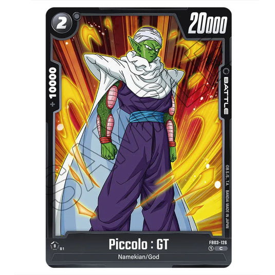 Piccolo : GT FB03-126 card from the Dragon Ball Super Card Game Fusion World set FB03 - Raging Roar