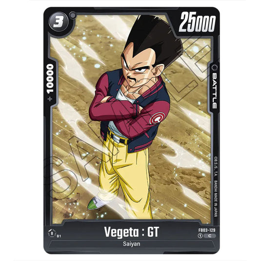 Vegeta : GT FB03-129 card from the Dragon Ball Super Card Game Fusion World set FB03 - Raging Roar