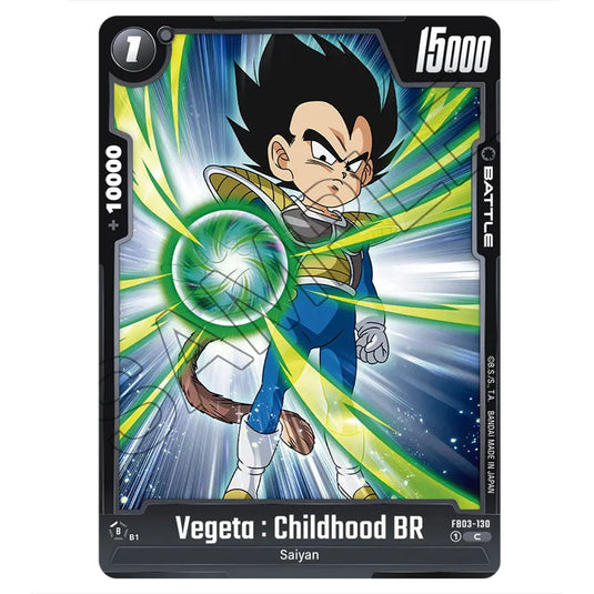 Vegeta : Childhood BR FB03-130 card from the Dragon Ball Super Card Game Fusion World set FB03 - Raging Roar