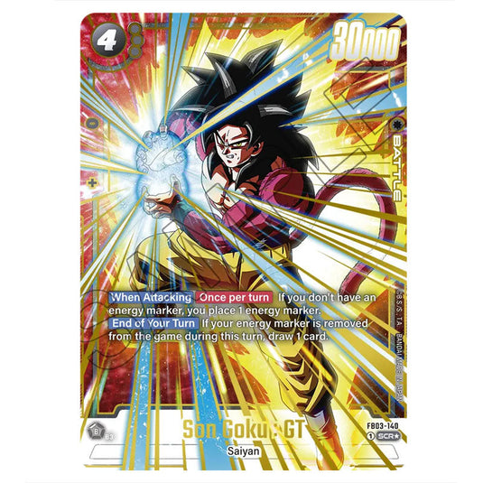 Son Goku : GT FB03-140b card from the Dragon Ball Super Card Game Fusion World set FB03 - Raging Roar