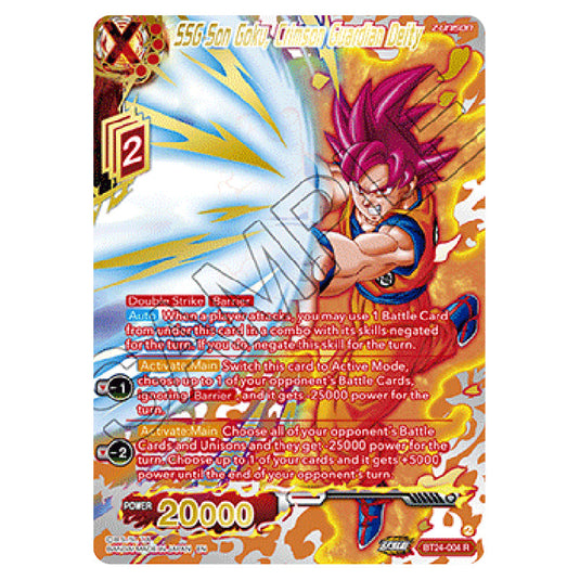 Dragon Ball Super - B24 - Beyond Generations - SSG Son Goku, Crimson Guardian Deity - BT24-004-SPR02