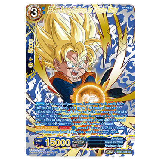 Dragon Ball Super - B24 - Beyond Generations - SS Son Goten, Challenge for a Fusion Warrior - BT24-034-SPR02