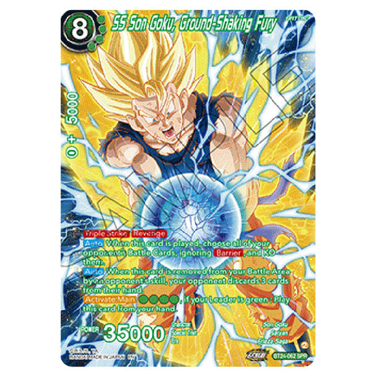 Dragon Ball Super - B24 - Beyond Generations - SS Son Goku, Ground-Shaking Fury - BT24-062-SPR