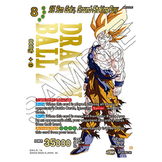 Dragon Ball Super - B24 - Beyond Generations - SS Son Goku, Ground-Shaking Fury - BT24-062-SPR02